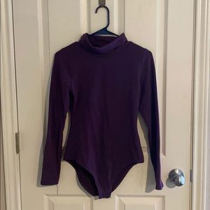Plum turtleneck bodysuit